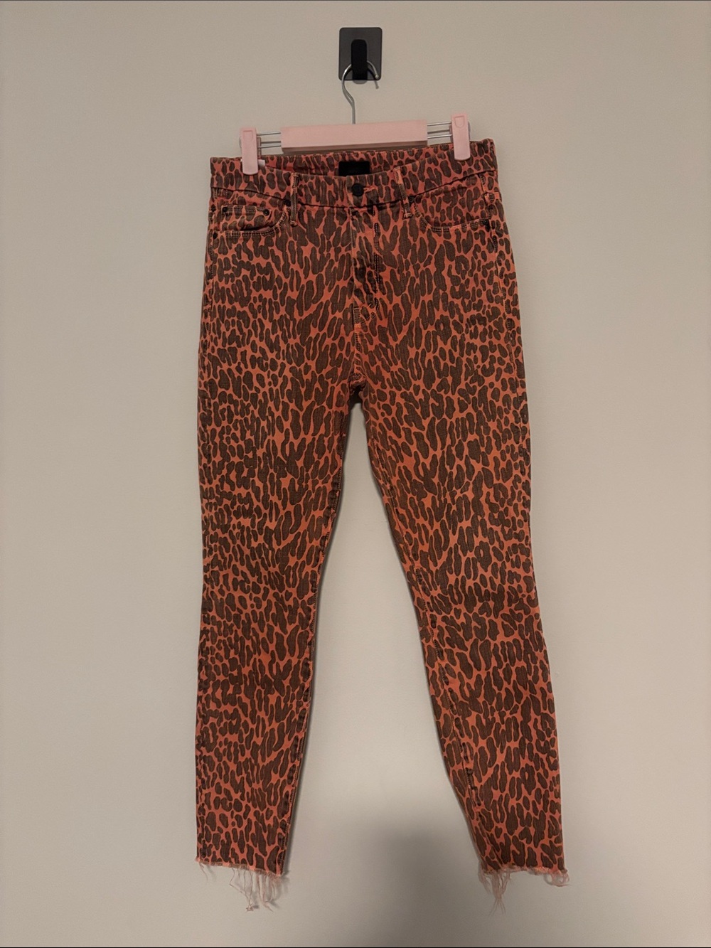 MOTHER high waisted looker ankle fray in animal attractions size 28 - Picture 2 of 8